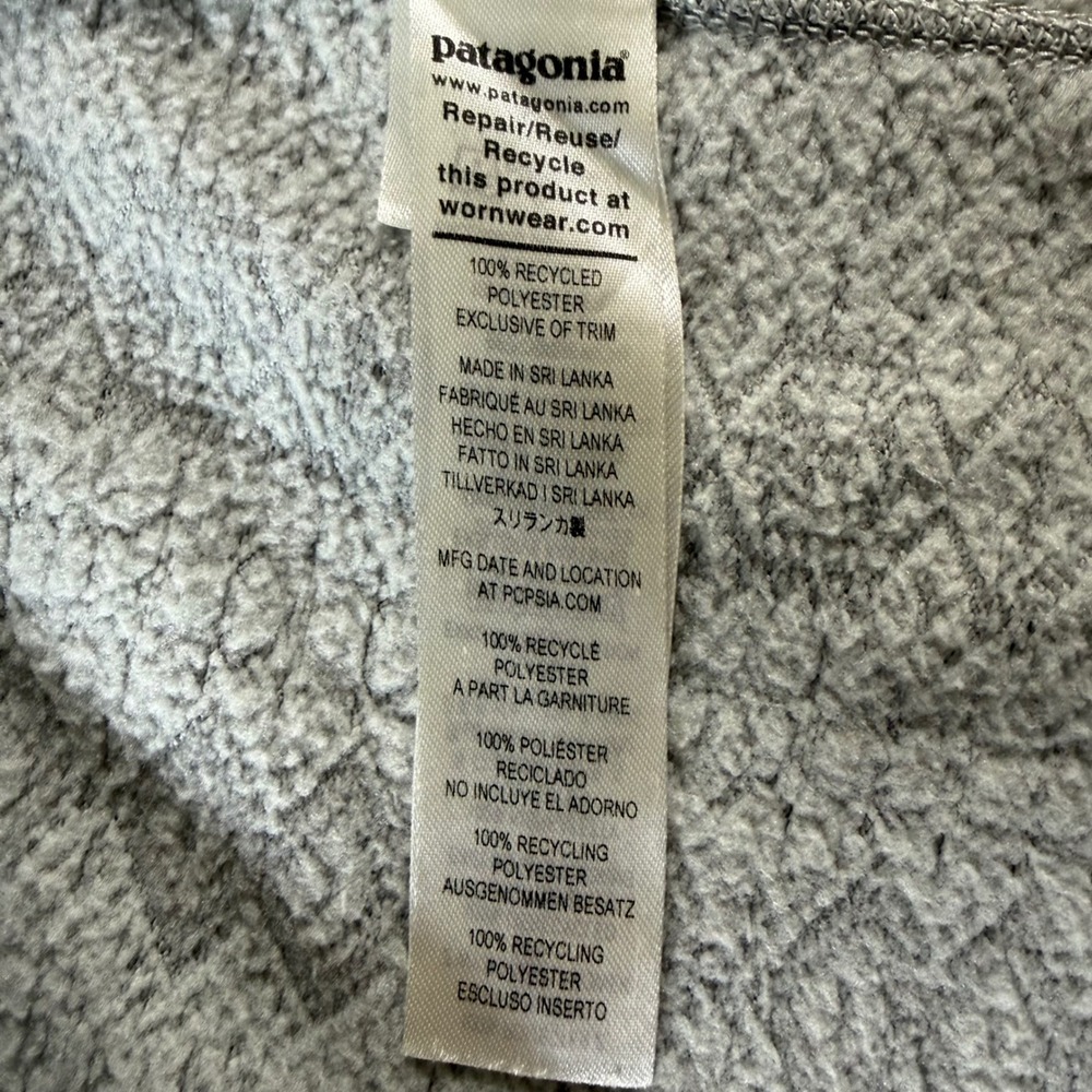 Patagonia Better Sweater 1/4 Zip Geometric‎ Fleece Pullover Small Gray  25523 - Picture 8 of 8